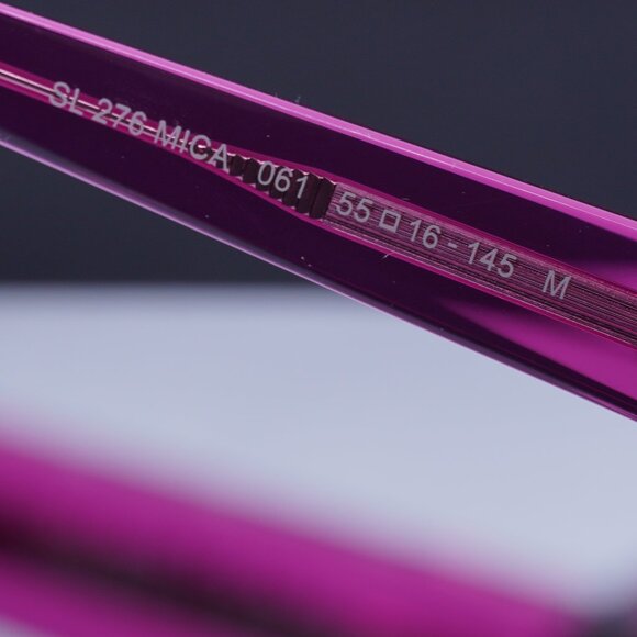 Final Price! Saint Laurent SL276 MICA 061 Cyclamen/Khaki Sunglasses - Picture 8 of 13